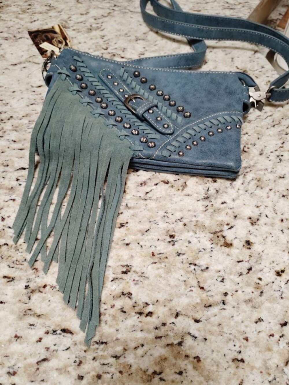 Montana West Crossbody Fringe Studded Purse